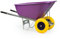 KCT 200L XL Twin Wheel Wheelbarrow Purple - Heavy Duty Garden/Stable Yard/Builders Barrow with Puncture Proof Tyres