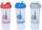 blntackle76 Lot de 3 shakers protéinés, boissons Whey Shaker 500 ml + compartiment à poudre de 170 ml + bouteille de sport en forme de boule + autocollant porte-bonheur gratuit