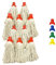 Mop Heads Replacement, Colour Coded Self Threading Socket Cotton Mop Head No.12 PY (Red, Pack of 10)