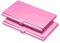 PATIKIL Visitenkartenhalter, 2 teilige Aluminiumlegierung Flip Cover Slim Name Karten Fall für Frauen Männer, rosa