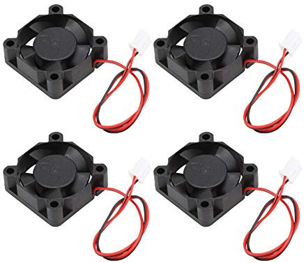 Ventilateur d'imprimante, 4pcs 3D 24V 30x30x10MM Ventilateur de Refroidissement, Ventilateur DC 24V sans Balai pour imprimante 3D, DVR et Autres Petits appareils série Remplacement de réparation