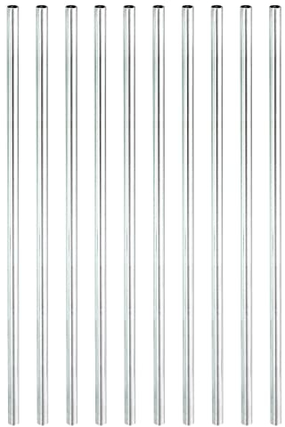 sourcing map 10 Stück Runde Kupplung Mutter M4x0.7mm Innengewinde 180mm Gewinde Rund Hülse Verbinder Stange Bolzen Rohrmutter Hardware Befestigung Silber