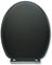 AQUALONA® Luxury Soft Touch Slow Close Toilet Seat with One Button Hinge Release - Click, Lift & Clean Technology - Soft Rubber Coating - Matte Finish - Soft and Warm to Touch (Black)