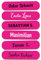 Sunnywall® 55-1920 Stück Namensaufkleber selbstklebend 36x7,7 mm für Büro, Verein, Schule, Kindergarten Organisation Beschriftung Aufkleber Etikette (Pink)