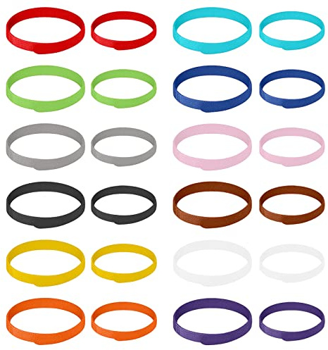 SWYSGS Welpen ID Halsbänder,Eine Vielzahl von Farben Halsbänder Neugeborene Hund Kätzchen Band Einstellbare Identifikation Halsband für Haustier, Neugeborene Halsbänder für Kätzchen, 24PCS