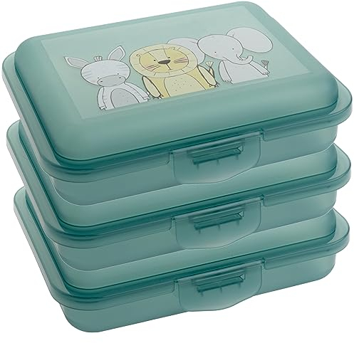2friends Brotdose Kinder 3er Set in Mint Farbe, Spülmaschinengeeignet, BPA-frei, lebensmittelecht, Klappdeckel mit Praktischem Klickverschluss, Made in DE, Qualität + Sicherheit für Ihr Kind