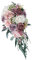 kawehiop Exquisite handgefertigte Hochzeitssträuße für die Braut, Wasserfall Dekoration, Rosa, 1 Stück