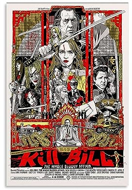 ELedvb Kill Bill Filmposter, Leinwand-Poster, dekoratives Gemälde, Leinwand-Wandposter und Kunstdruck, modernes Familienschlafzimmer-Dekor-Poster, 20 x 30 cm