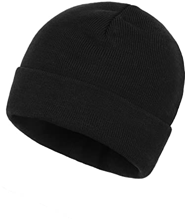 Zylioo L/XL Strickmütze Für Großen Kopf, Wintermütze Beanie Mütze Mit Schirm, Übergroße Winter Warme Knit Cuffed Watch Cap