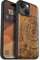 Carveit Holz Handyhülle für iPhone 15 Handyhulle kompatibel mit MagSafe Massivholz für Apple 15 Handyhülle Stoßfeste Stoßstange Weich TPU hulle（Nussbaum-Der Kompass vor Kanagawa Waves）.