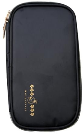 minkissy Nail Art Brush Pouch Nail Brush Storage Manicure Art Painting Pen Pouch Manicure Pen Holder Storage Tote Multi Function Pencil Case Makeup Pen Bag Salon Supplies