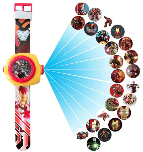 SECOLI Irron Mann Orologio Bambini, Orologio da Polso con Proiettore Digitale, Orologio Giocattolo per Bambini, Orologio Elettronico da Polso per Bambini, Orologio con Proiettore per Bambini e Ragazze