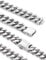 Inscca Kette Herren Silber 50cm 5mm Panzerkette Halskette Konigskette Cuban Dünn Panzerkette Stämmig Druckknopf für Jungen