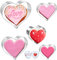 FINEVERNEK Cortadores de Galletas Corazón, Juego de 5 Forma de San Valentín para Hornear, Moldes de Galletas en Forma de Corazón de Acero Inoxidable para el Día de San Valentín