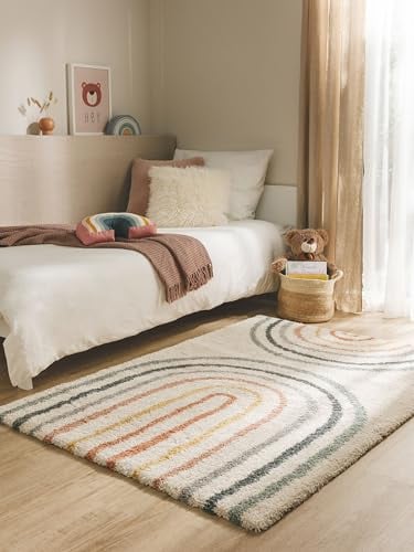 benuta Lytte Kinderteppich Gobi - Multicolor 160x230 cm - Kunstfaser - Rechteckig & im Style: Style: Kindermotive, Scandi Living - Pflegeleicht für Kinderzimmer, Wohnzimmer, Schlafzimmer