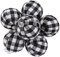 Verdant Touch Christbaumschmuck-Kugeln, Weihnachtsbaumschmuck, Kugeln, 6 Stück, schwarz-weiß kariert, 70 mm, Neujahrsdekoration, Ornamente