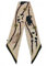 GIMIRO Satin Seidenschal 148 x 13,5 cm Krawatte Double Layer Bund für Blazer, Mantel, Kleid (71# Cats - Belts Cream)