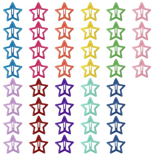 Bunt Stern Haarspangen Kinder 44 Stück Metall Stern Haar Clips Mädchen Niedlichen Y2k Haarschmuck Damen Klein Leuchtende Im Dunkeln Haarspangen Zum Stylen Von Festival Haar Accessoires