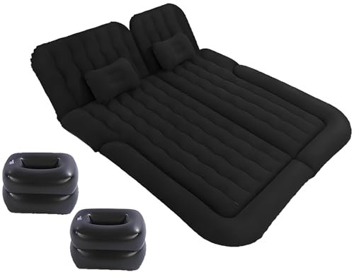 Colchón Coche Hinchable para Mercedes Benz S Klasse S580 S580e S600 S680 S63 S65 portátil Cama Coche Hinchable Colchón de Viaje Inflable para Coche, Camping,A-Inflatable Cushion + Back Seat