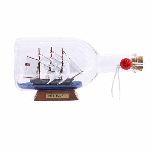 AYUNJIE Schiff Modell in Einer Flasche Crafts, fertige Modell Schiff in Einer Glasflasche, Kinderzimmer Ornamente, Segelboot in Einer Flasche, Geschenk für Freunde und Familie