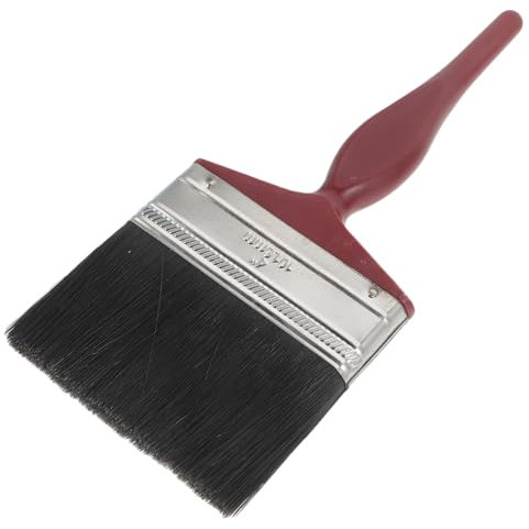 Angoily Pinsel Set Malerarbeiten Hochwertiger Malerpinsel Mit Rotem Kunststoffgriff Breiter Pinsel Für Ideal Zum Auftragen Von Beizen Und Farben Auf Holzoberflächen