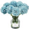 Fonyiunce 12 Piezas Flores de Hortensia Artificial, Centros de Mesa, Flores de Hortensia Artificial,Ramo Artificial, para Decoración del Hogar,Oficina, Jardín (Azul)