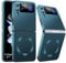 Mobile Phone Case for Samsung Galaxy Z Flip 4 Case Camera Protection Built-in Magnetic for Mag-Safe Galaxy Flip 4 Mobile Phone Case Silicone Soft Metal Matte Texture Protective Case for Samsung Flip 4