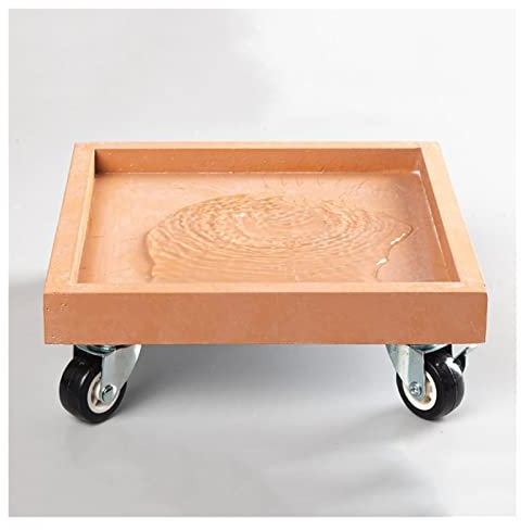 Bac à plantes avec roulettes, plateau roulant pour intérieur et extérieur, carré et rond, 50 cm, robuste et durable
