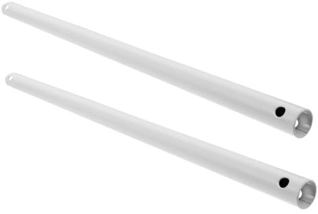 ETHZZLE 2 Pack Ceiling Fan Extension Rod Replacement Metal Downrod for Ceiling Fans