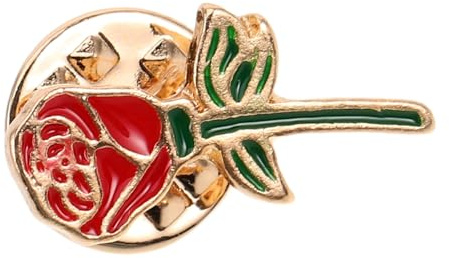 Broche Style Élégante de Zinc Alliage Rose, Femmes Couple | Accessoire Polyvalent, Résistant à Décoloration, pour Mariage et Rendez-vous, Finition Fleur Raffinée