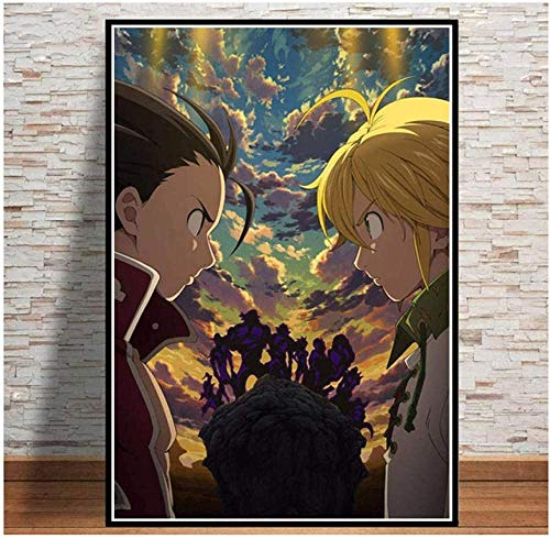 VGJM Adult 5D Diamond Painting Set Adventure Anime Seven Deadly Sins Art Crafts for Home Wall Decoration 40x50cm