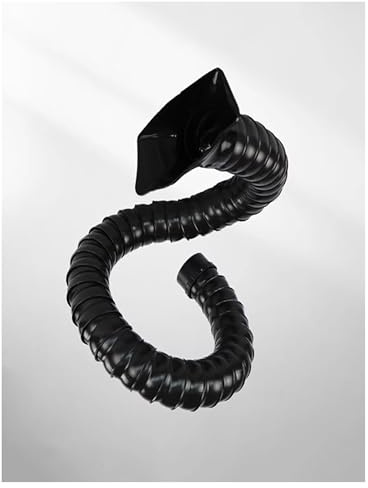 Bras d'extraction de fumées flexible de 5 cm de diamètre avec hotte de capture, tuyau d'aspiration de poussière articulé for soudage, atelier(Black,120cm/47.2in)