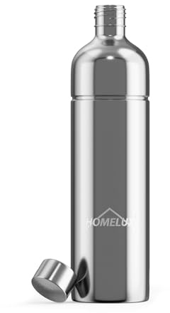 HOMELUX 1L Edelstahl Flasche, Kompatibel mit anderen Wassersprudler | 316 Ersatzflaschen Edelstahlflasche, Spülmschinenfeste Trinkflasche Edelstahl, Auslaufsichere and Ideal für Unterwegs