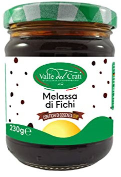 Valle del Crati Melassa di Fichi | con Fichi di Cosenza DOP | Miele di Fichi Calabresi | Ideale Per Formaggi O Preparazione di Dolci | Vasetto 230 grammi