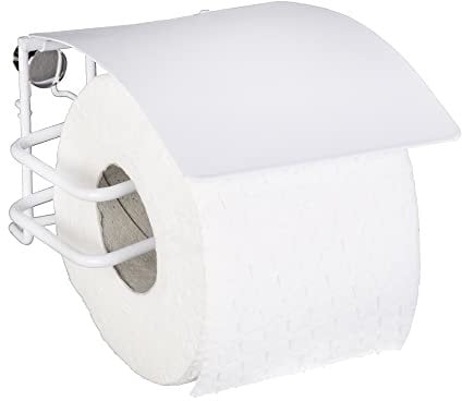 WENKO Toilettenpapierhalter mit Deckel Classic Plus, Rollenhalter mit hochwertigem Rostschutz