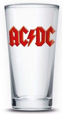 AC/DC Trinkglas, Glas, transparent, 9 x 9 x 15 cm