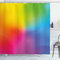 ABAKUHAUS Regenbogen Duschvorhang, Leuchtende Farben Radiant, Stoffliches Gewebe Badezimmerdekorationsset mit Haken, 175 x 200 cm, Mehrfarbig
