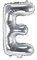 PartyDeco Folienballon Buchstabe E Silber-Geburtstag Hochzeit Jahrestag Folienballon Buchstabe E- Silber Größe ca. 35 cm Verlobung Silvesterparty Folienballon Hel Deko