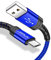 JSAUX Micro USB Cable Android Charger, (2-Pack 2M) Micro USB Android Charger Cable Nylon Braided Cord Compatible with Samsung Galaxy S7 S6 J7 Note 5, Kindle, PS4 and More (Blue)