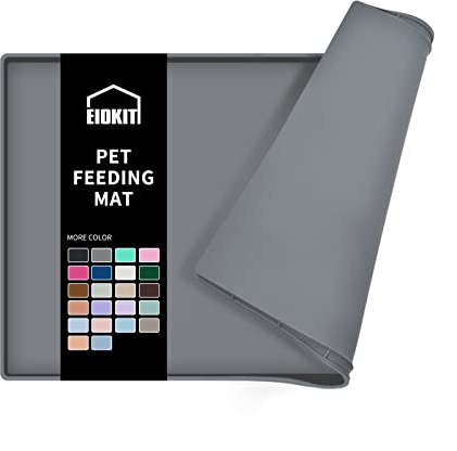 EIOKIT haved shaved,Silicone Waterproof Dog Cat Food Tray,Non Slip Pet Bowl Mats Placemat,Size:(18.5 x 11.5) 0.6,(24 x 16) 0.6,(28 x 18) 0.8,(32 x 24) 1 Raised Edge