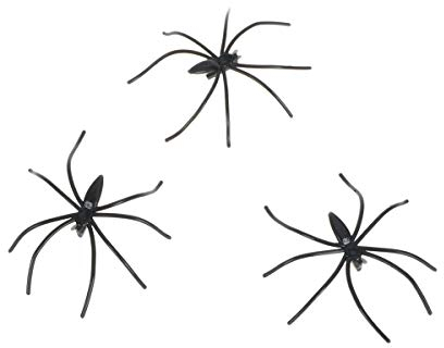 CoolChange Araignées pour décoration | 100 pièces | Article de farces et attrapes pour Halloween | 42x48mm