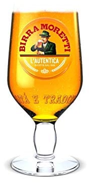 6 X Birra Moretti Pint Glasses