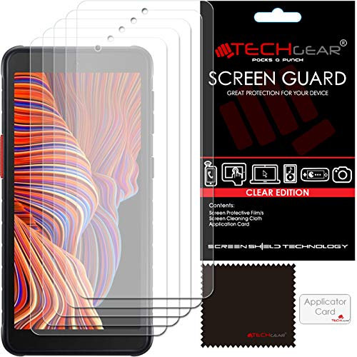 TECHGEAR [Pack de 5 Protections d'écran compatibles avec Samsung Galaxy XCover 5, Protections d'écran LCD CLEAR