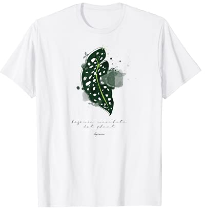 NEU Forellen Begonie Polka Dot Pflanze Blatt Wasserfarben T-Shirt