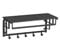 ACAZA Porte-Manteau avec étagère - Porte-Manteau Mural en métal/Bois - 66cm de Long - Noir