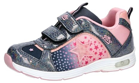 Lico Mädchen Starlet V Blinky Sneaker, marine/rosa, 23 EU