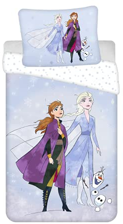 CR-Lights Frozen Bettwäsche Eiskönigin Anna ELSA Kopfkissen Bettdecke für 135x200, 140 x 200 cm