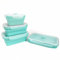 Kingmate 4er Set Food Storage Container Silikon Faltbare Vorratsdosen Frischhaltedosen-Set Frischalteboxen Kühlschrank-Dosen mit Deckel, BPA-frei Spülmaschinen Mikrowellen Geeignet, Grün