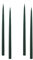 Kunstindustrien® Stabkerzen, Hergestellt in Dänemark, 42 Farben verfügbar, Tafelkerzen, Durchgefärbte Kerzen lange Brenndauer von 15 Stunden, Kerzen Set Geschenk, 4 Stück, 2,2 x 35 cm (Waldgrün)