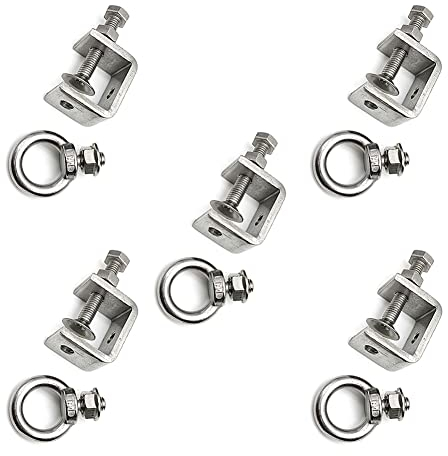 5 X Kleine C-zwingen; C-Klemme Aus Edelstahl, Tischzwinge Schraubklemme,Balkenklemme. Wird Mit Edelstahl-Schraubring Geliefert, Der 45 Kg Statischer Schwerkraft Standhält